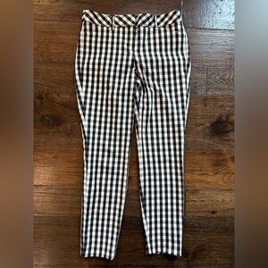 Express Editor Black and White Gingham Ankle Pants- size 2R